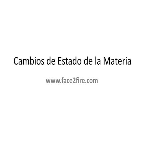 Cambio de estado de la materia