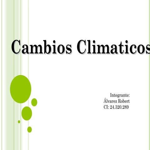 Cambios climaticos