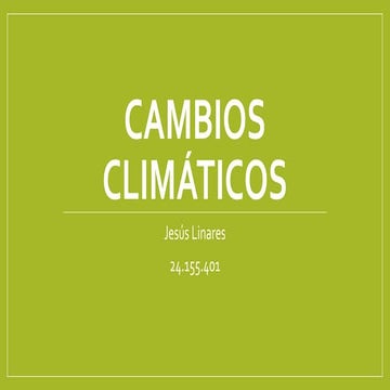 Cambios Climáticos
