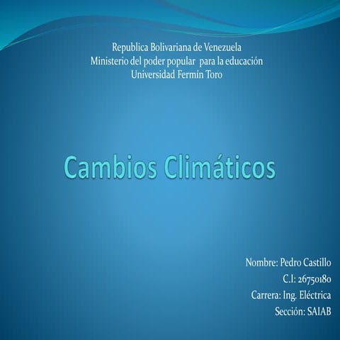 Cambios climáticos