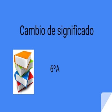Cambios de significado
