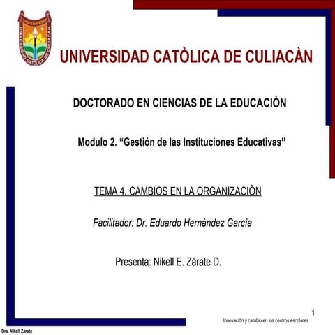 Cambios en la organizaciòn