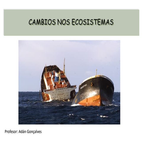 Cambios nos ecosistemas