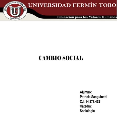 El progreso y el cambio social | PPTX