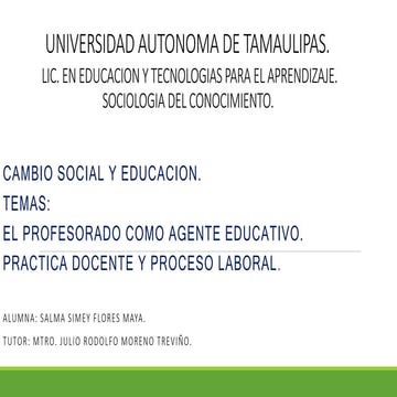Cambio social y educacion | PPTX