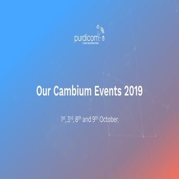 Our Cambium Events 2019