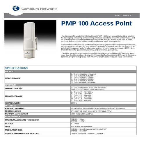 Cambium networks pmp_100_access_point_specification
