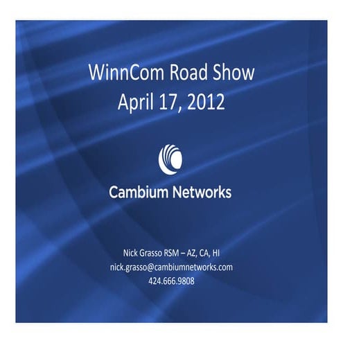 Cambium networks presentation
