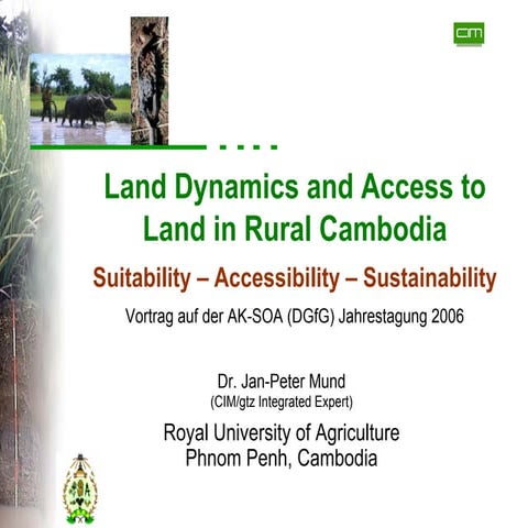 Cambodia Land Accessibility And Suitability