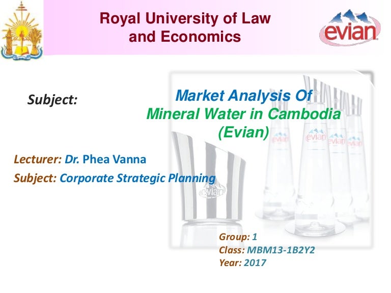 EVIAN mineral water Cambodia market analysis