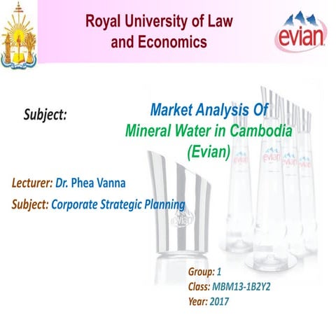 EVIAN mineral water Cambodia market analysis -