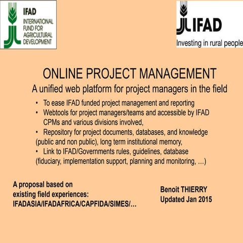 IFAD´s Online project mgmt tools-ifad asia and lfad global