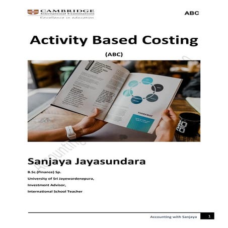 Cambridge a level Activity Based Costing (ABC)