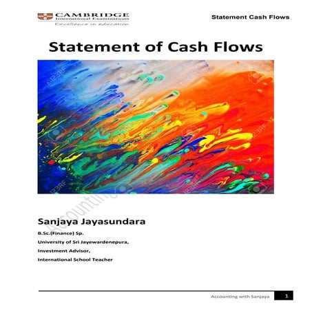 Cambridge a level cash flow statement