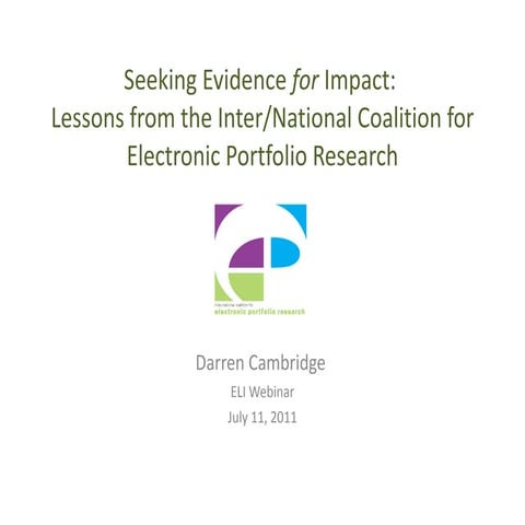 Getting Evidence for Impact