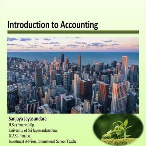 Cambridge o level  introduction to   accounting