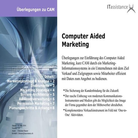CAM (computer aided marketing) 2002 by Carl Christian Hauser