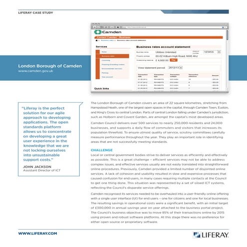 Liferay UK Success Story with London Borough of Camden