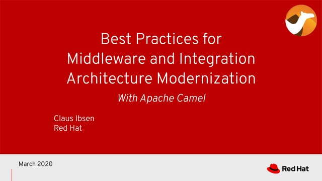 Best Practices for Middleware and Integration Architecture Modernization with...
