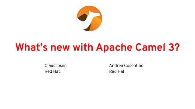 Camel Day Italy 2021 - What's new in Camel 3