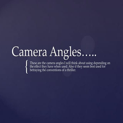 Camera angles