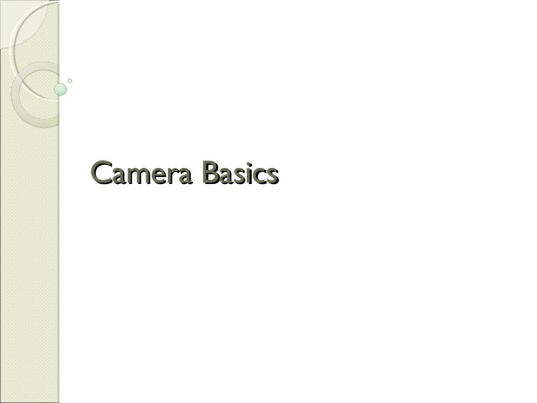 Camera basics lesson_1