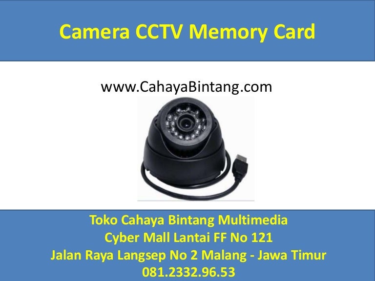 Camera cctv memory card