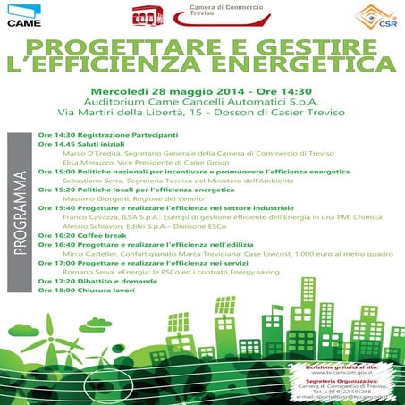 Progettare e gestire l'efficienza energetica
