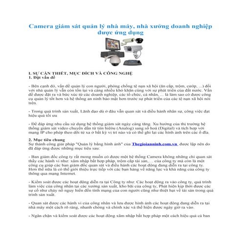 Camera giam sat tai nha may