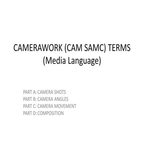 Camera key terms