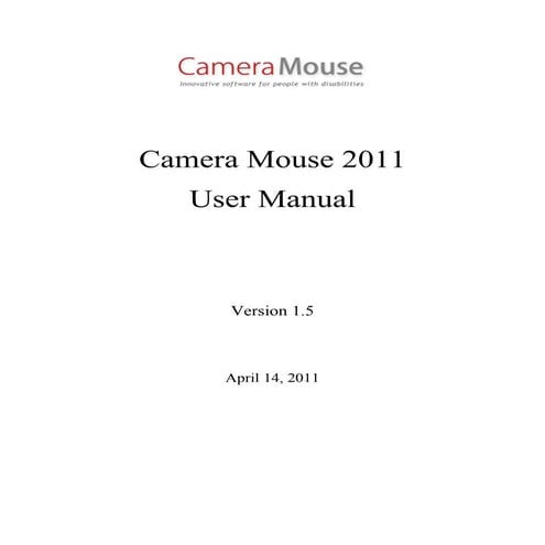 Camera mouse2011manual