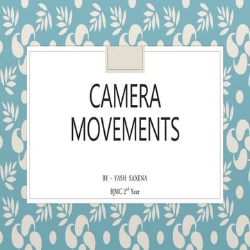 Camera movements