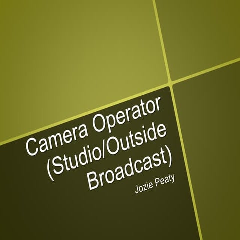 Camera operator (studio | PPTX
