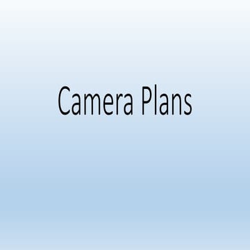 Camera plans