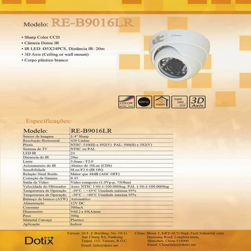 Camera re b9016 l portugues