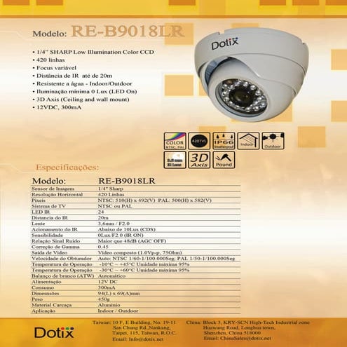 Camera re b9018 lr portugues