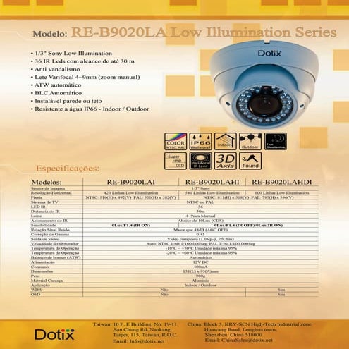 Camera re b9020 lai - lahi - lahdi portugues