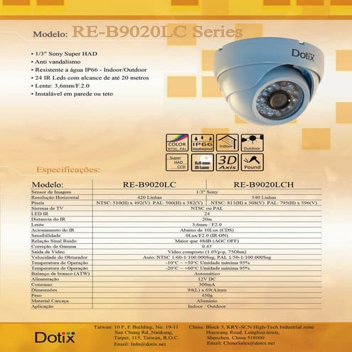 Camera re b9020 lc - lch portugues