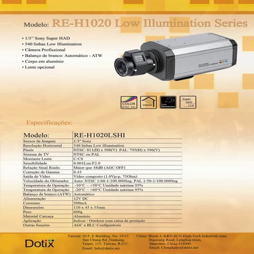 Camera re h1020 l -lhshi portugues