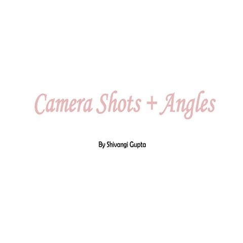 Camera shots