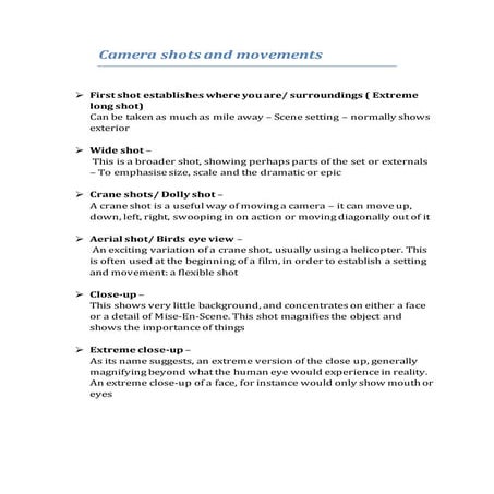 Media Studies Shots | PDF