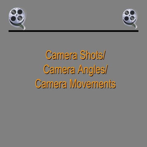 Camera shots & angles