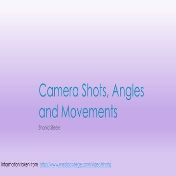 Camera angles & shots | PPTX