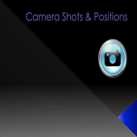 Camera Shots/ Positions & Lighting 
