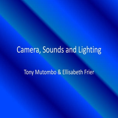 camera lighting and soundsc