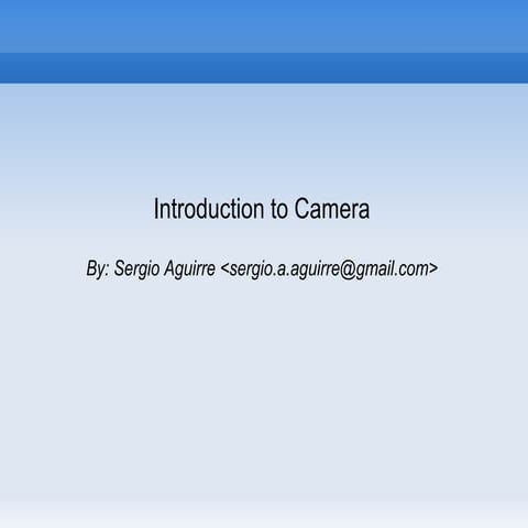 Camera training by Sergio Aguirre