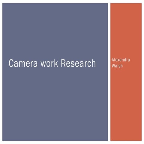 Camera Work research 