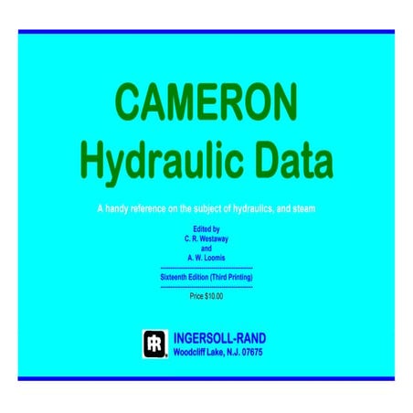 Cameron hydraulic data   16th ed