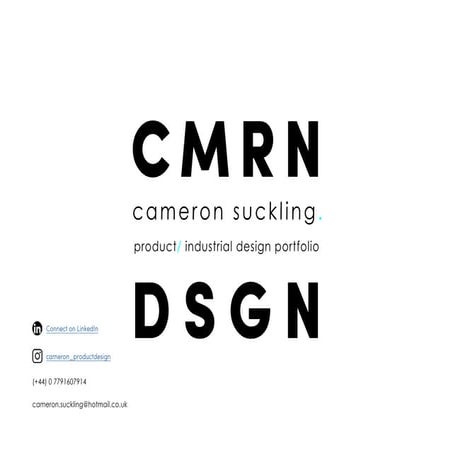 Cameron suckling portfolio 2020
