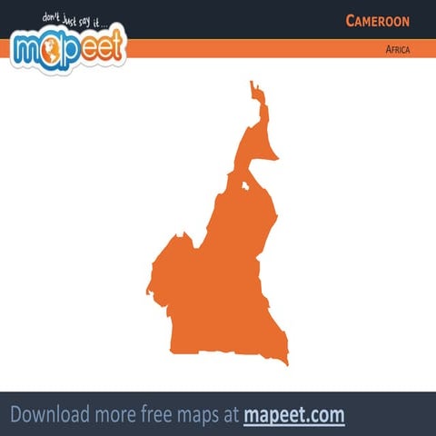 Free editable map of Cameroon | PPTX